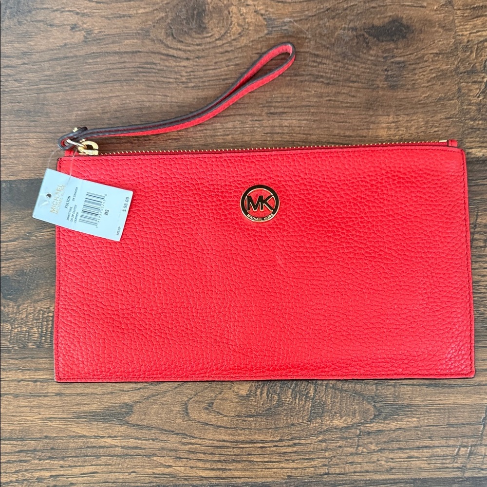 Michael Kors Red Wristlet Clutch